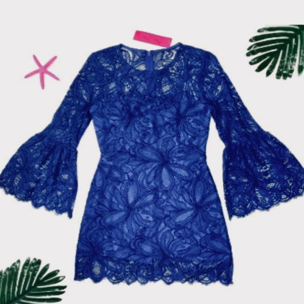 Lilly Pulitzer Floral Lace Romper Dress - Picture 14 of 15